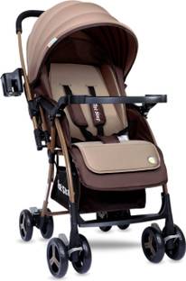 1st Step Caramel Baby With 5 Point Safety Harness And Reversible Handlebar Stroller