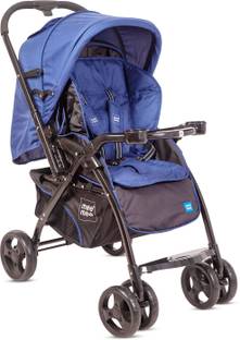 MeeMee Compact Fold, Adjustable Canopy, Reversible Handle, 5-Point Harness Pram