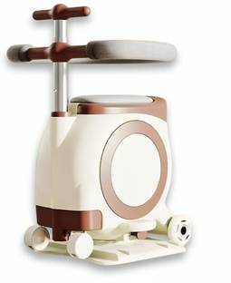 HEVASNEK Baby Scooter with Safety Guard Seat & Storage Multifunctional Ride-On for Kids Baby Carrier