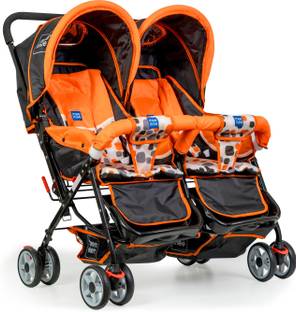 MeeMee Baby Stroller for 2 Kids| 0-3 Years| 3 Points Safety Belt| Rotating Wheels Twin Strollers & Prams