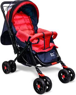 BeyBee Baby Stroller with Reclining Seat and Adjustable Handle with Foldable Sun Canopy Stroller