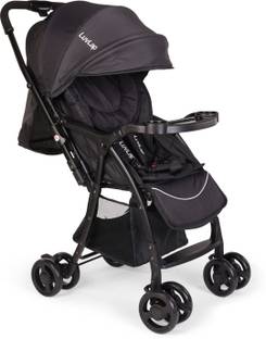 LuvLap Spark Baby Stroller/Pram with 5 Point Safety Harness, Reversible Handle bar, Looking Window, Multi Level Recline & Adjustable footrest, Extendable Canopy, for Babies 0-3 Years Twin Strollers & Prams