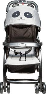 Angels & mice Panda,|300DFabric |Seat Recline|Expandable Footrest,Canopy|FoodTray|0-36M Pram