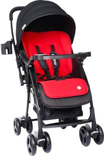 1st Step Caramel Baby Stroller With 5 Point Safety Harness And Reversible Handlebar Stroller