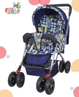 Little Funky Baby Stroller,Adjustable backrest, 360° Swivel Wheel , Reversible Handlebar Stroller