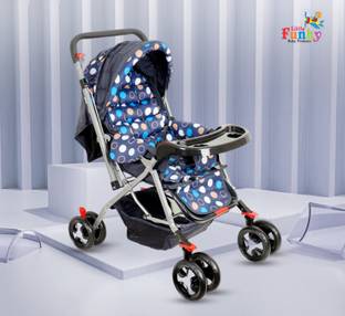 Little Funky Adjustable backrest, 360° Swivel Wheel , Reversible Handlebar Feeding Tray Stroller