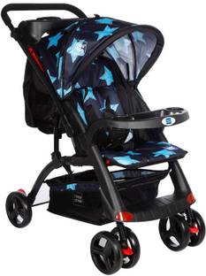 MeeMee Baby Stroller Pram 0-3 Years with Pothole Shock Absorber and Extra Storage Pram