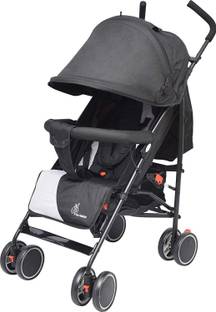 R for Rabbit Twinkle Twinkle Baby Stroller - The Compact Folding Baby Stroller and Pram (Black Grey) Stroller