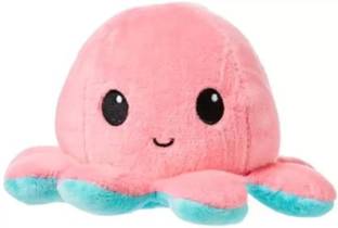 EVK ® Reversible Octopus Mini Plush - Stuffed Animal Toy | Show your mood  - 18 cm