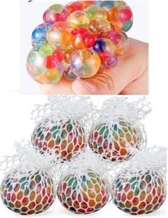 manish Mesh Squeeze Ball Squishy Stress Squeeze Balls Combo  - 2.4 inch