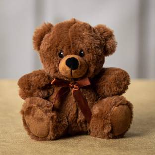 Toyingly Brown Color Fur Teddy Bear | Cute Teddy Bear Loveable And Huggable Toy  - 28 cm
