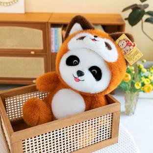 PLUSHJOY Panda Soft Stuffed Plush Animal Toy for Kids and Birthday Gift Toys  - 28 cm