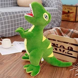 Ritik Kumar Super Soft Standing Green and Yellow Dinosaur  - 16 cm