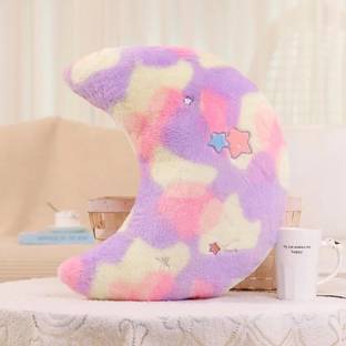 Tickles Rainbow Moon Shape Cushion Soft Plush Pillow For Kids Boys & Girls  - 20 cm
