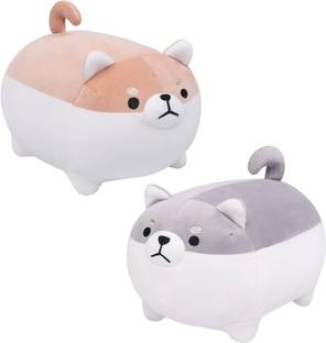 TechMax Solution Cute Shiba Inu Plush Toy Combination Corgi Plush Pillows  - 30 cm