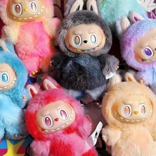 KALARTH Labubu Doll Birthday Gift Cartoon Character Toy Action Figure Plush Keychain  - 17 cm