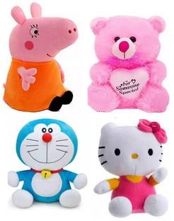 Nuiso Baby Toy for Kids Boys & Girls Playing Teddy Bear Peppa pig Combos of 4  - 29 cm