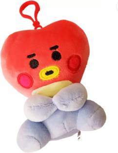 funfob Tata BT21 Plush Toy with Key Hook Tata plushie (Tata) Height -12 cm  - 11 cm