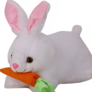 MOISH (30 CM) Cute Soft Plush little Rabbit Eating Carrot Stuffed Toy.  - 15 cm