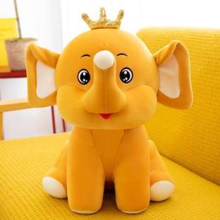 BlingNBeats Premium Quality Stuffed Crown Elephant Plush Toy  - 13 inch
