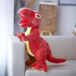 Ritik Kumar Super Soft Standing Red and Yellow Dinosaur  - 16 cm
