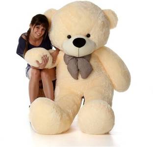 PAW Teddy Bear with Neck Bow Premium Quality Soft Plush  - 15 cm