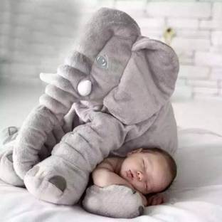 THE MODERN TREND 3feet Elephant soft toys for Baby Girls Boys Birthday Gift gray  - 90 cm
