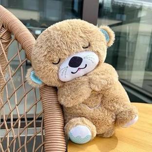 AN Teddy Breathing Otter Glowing Music for Baby Sensory Sleep Lights Rhythmic Soft Toy  - 30 cm