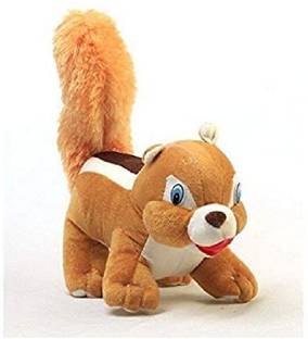 Zuku Multicolor squirrel soft toys for kids girls birthday gift brown  - 32 cm