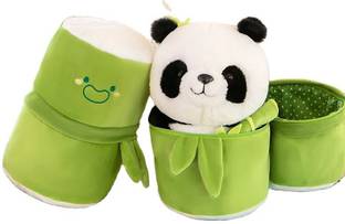 VibeFly Highy Quality Soft Huggable 2 in 1 Panda With Bamboo Teddy Bear - 35 cm  - 30 cm