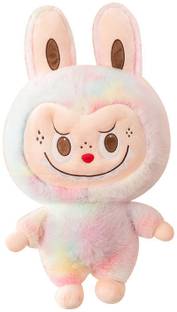 Lovehug Rainbow Labubu Doll with Scarf Anime Plush Soft Stuffed Figure Plush Toy Doll  - 30 cm