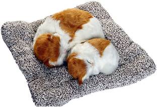 prisma collection 2 Cats Sleeping Plush Toy Car Dashboard Decorative ABS Soft Toy  - 28 cm