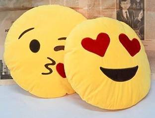 sai ji Cushion Pillow Soft Toy Emoji Combo of 3 Psc  - 30 cm
