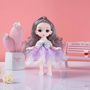Bogenlite Cute Princess Doll Movable Joints Dressup Barbie Doll Toy Birthday Gift  - 18 cm
