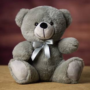 Toyingly Grey Teddy Bear for Cute Little Baby Girl And Boy  - 35 cm