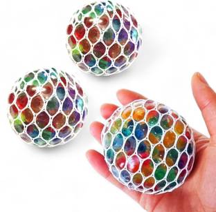 SARASI New Squishy Mesh Ball Stress Relief Hand Fidget Toy [Pack 1Pcs]  - 6 cm
