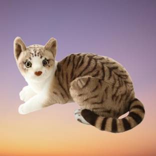 PLUSHJOY Cat Soft Stuffed Plush Animal Toy for Kids and Birthday Gift Toys  - 28 cm