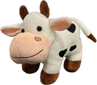 stuff tree Delighted Plush Cow White 20 CM Stuffed Animal for Kids  - 20 cm