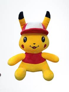 AVS Super Soft Plush Cute Pikachu With Cap Soft Toy Stuffed for Kids  - 25 cm