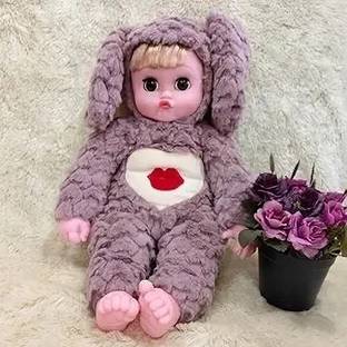 tinytotem Rabbit Plush Reborn Silicon Music Doll Soft Toy for Girls Kids Stuffed  - 30 cm