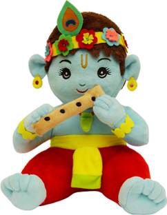 Panda's Box Mantra Chanting Musical Baby Krishna Plush Toy; Toddler Toy; Unique Gift  - 20 cm