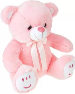 Nyaara Plush Cute Sitting Teddy Bear Soft Toys with Ribbon Bow and Foot Print  - 32 cm