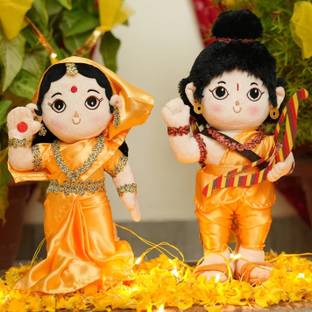 Panda's Box Baby Rama & Devi Sita Combo Soft Plush Toys  - 35 cm