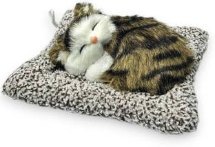 Pseudo Soft Toys Cat Soft Plush Press Simulation Sound Animal Baby Toy  - 16 cm