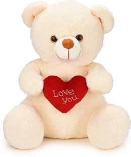 Nyaara Plush Teddy Bear with Heart Valentine Gift for Wife Husband Boy & Girlfriends  - 25 cm