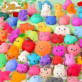 ANABGI ANAB GI Mochi Squishy Toys ANAB GI 28PCS Animal Mini Squishies, Random  - 3 mm
