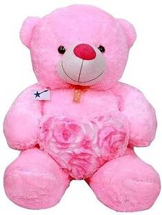 R k Lovely Very Soft 2 Feet Lovable/Huggable Teddy Bear with Neck Bow for Girlfriend  - 30 cm