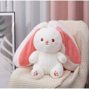 R C TRADERS Latest Bunny Plush Toy, Reversible Bunny Design Soft Toy  - 35 cm