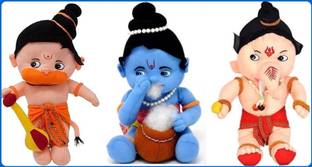 Swarah Collections Swarah Bal Ganesh ji/Krishna ji/Ganesh ji Soft Toys For Kids 32cm-1  - 28 cm
