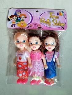 ATHRAVTOYS Baby girls doll 3 piss set combo multicolour baby toys  - 6 mm
